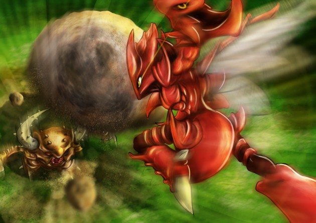 pokemon_battle__scizor_vs_pinsir_by_moozika-d4oznpt