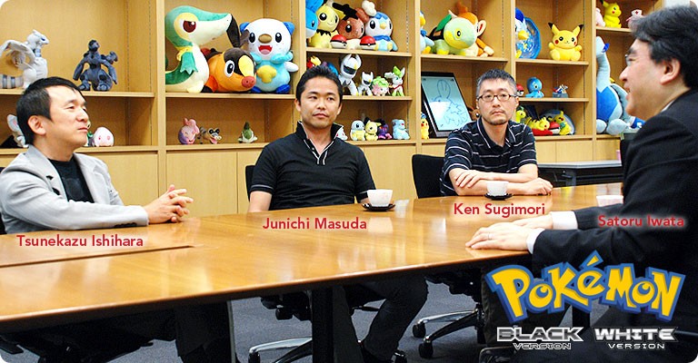 En la imagen: Ishihara (director de The Pokémon Company), Masuda y Sugimori (Game Freak) e Iwata (expresidente de Nintend)