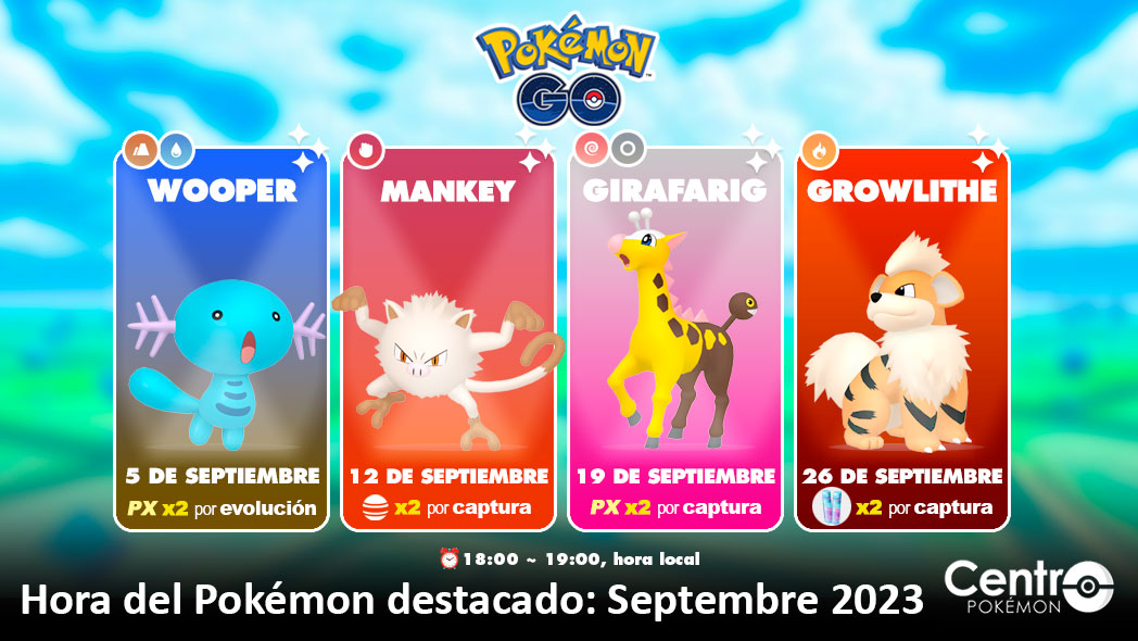 Hora Destacada De Pokémon Go Septiembre 2023 Cada Protagonista Destacado Horarios Mundiales