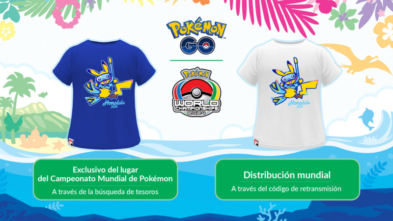 Camiseta Mundial 2024 Blanca Pokemon Go