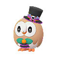 722 Rowlet Con Disfraz De Halloween Pokemon Go