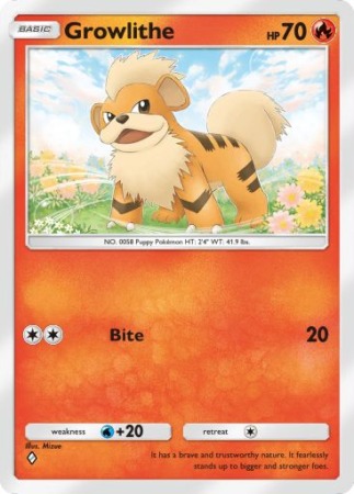 Genes Formidables Growlithe Pokemon Tcgp