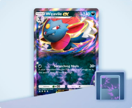 Efecto Cosmetico Estallidos Violetas Weavile Ex Pokemon Tcg Pocket